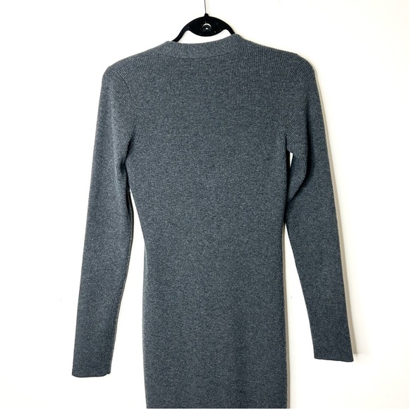 Aritzia Wilfred Utopia Cardigan Sweater Midi Dress V-neck Ribbed Size Medium - Picture 13 of 15